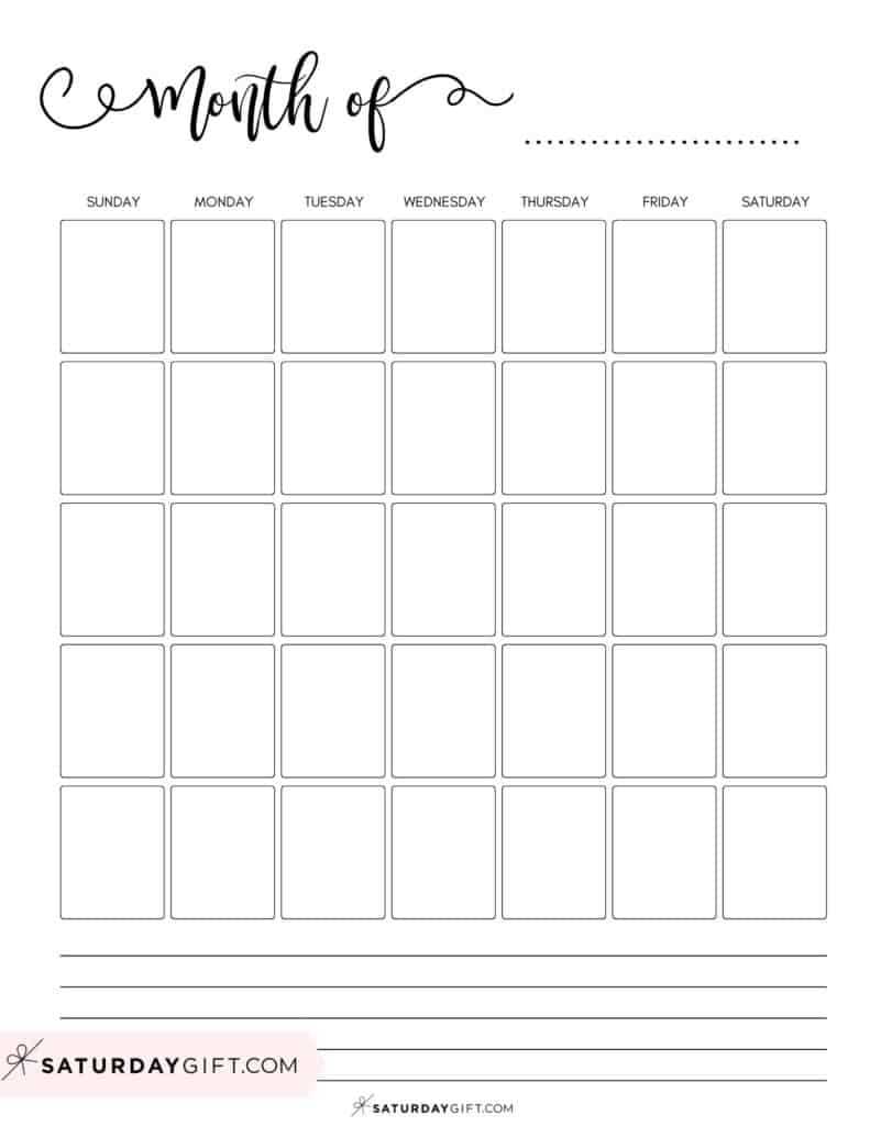 best printable calendar templates