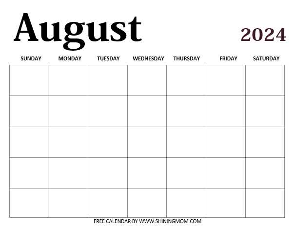 big calendar template