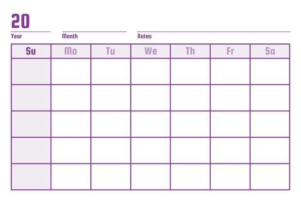 big calendar template