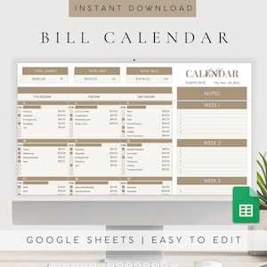 bill calendar template