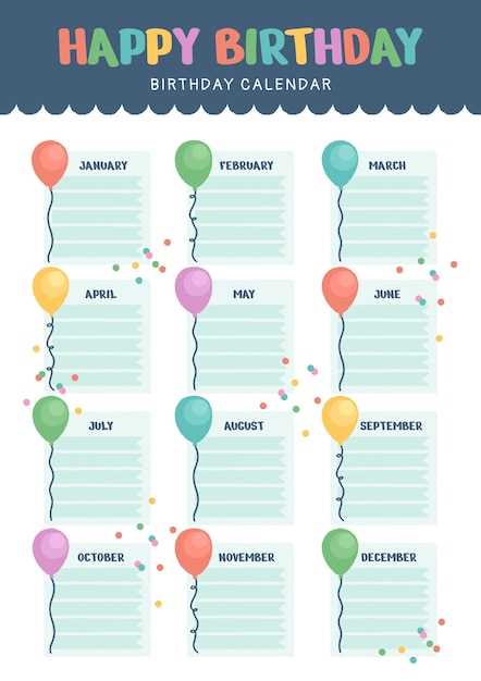 birthday and anniversary calendar template