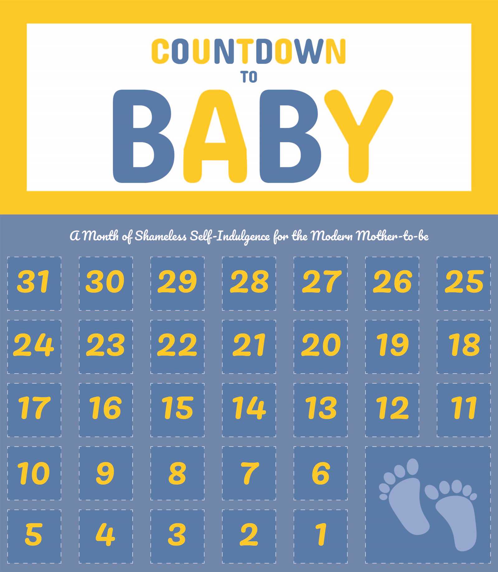 birthday countdown calendar template