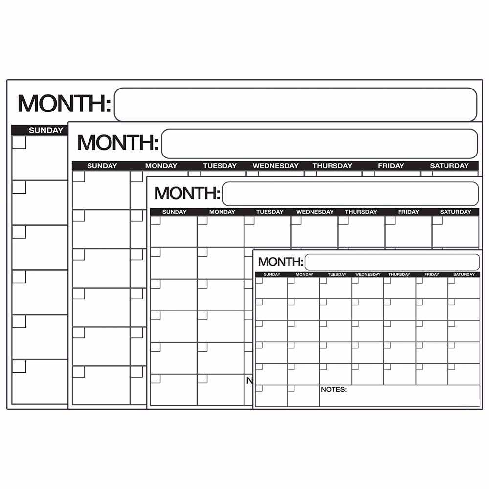 blank 4 month calendar template