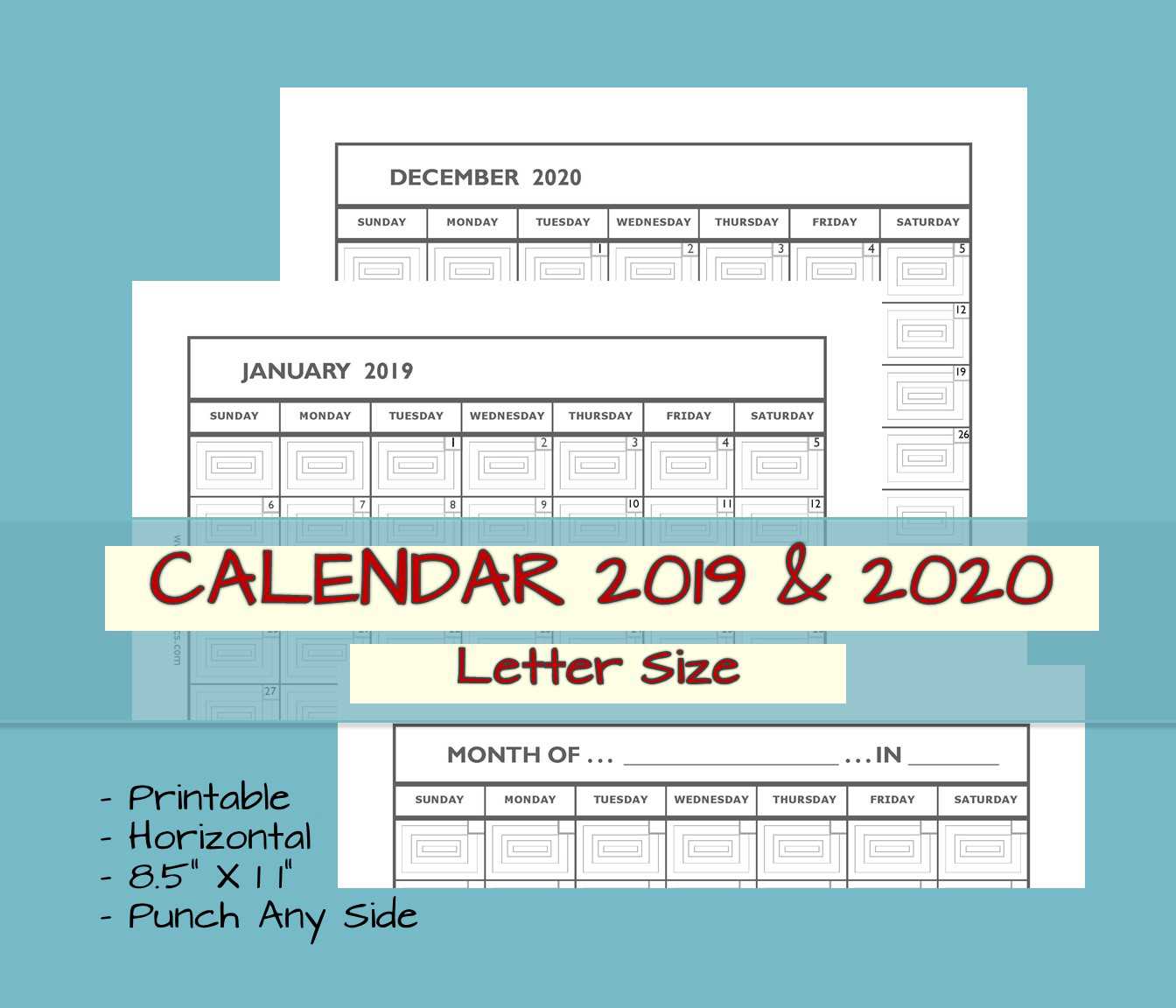 blank calendar template monthly