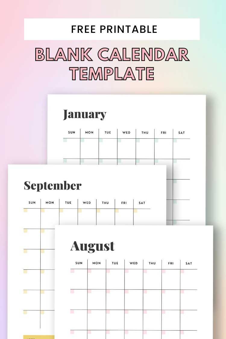 blank calendar template no dates