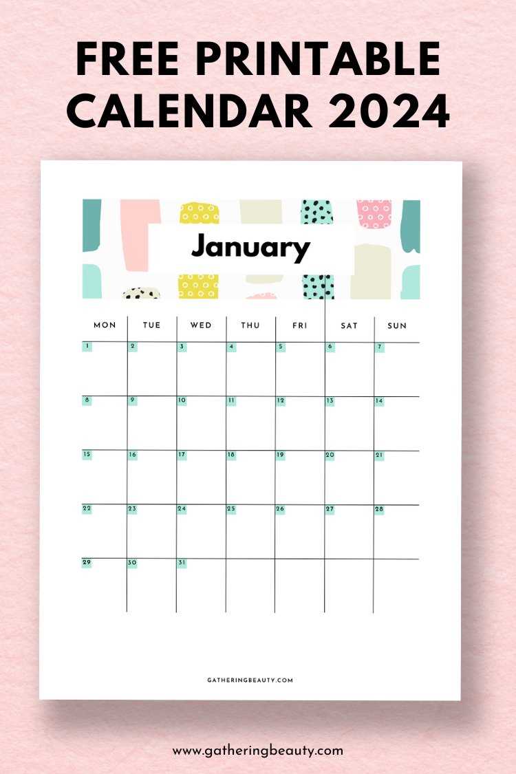 blank calendar template to print