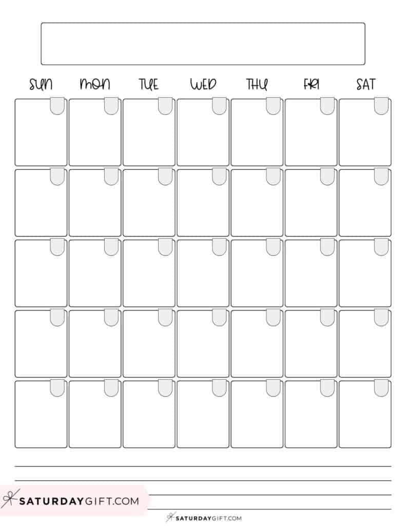 blank free calendar template