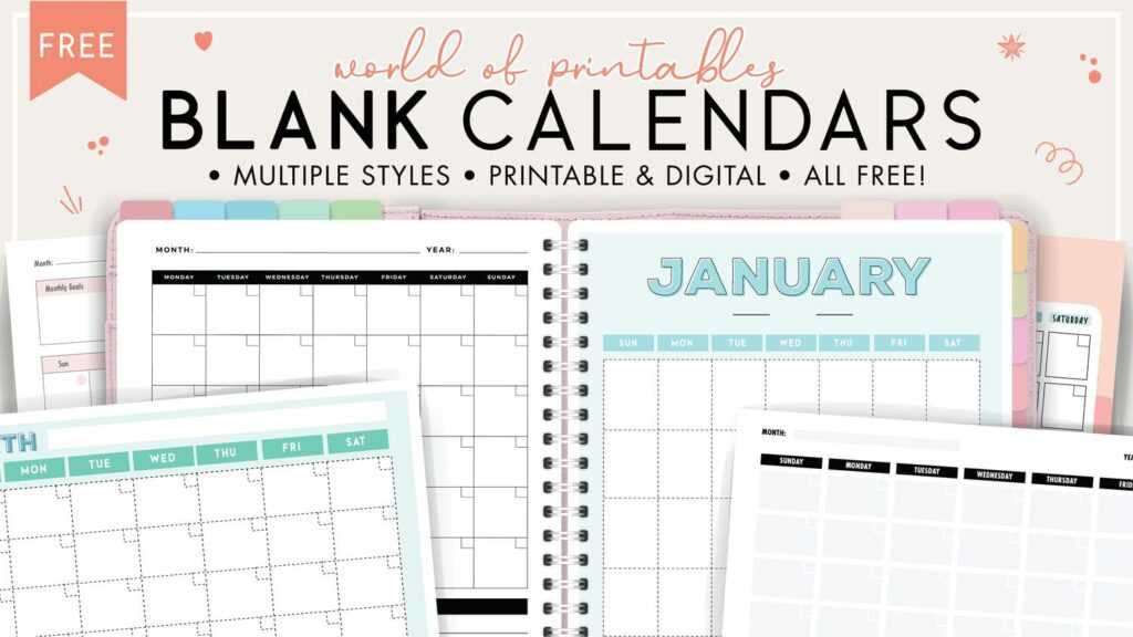 blank january calendar template