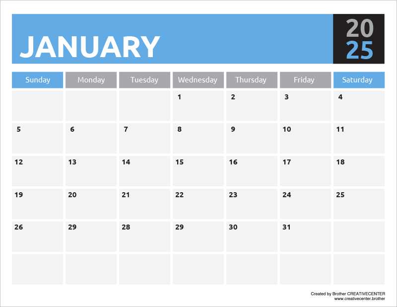 block calendar template