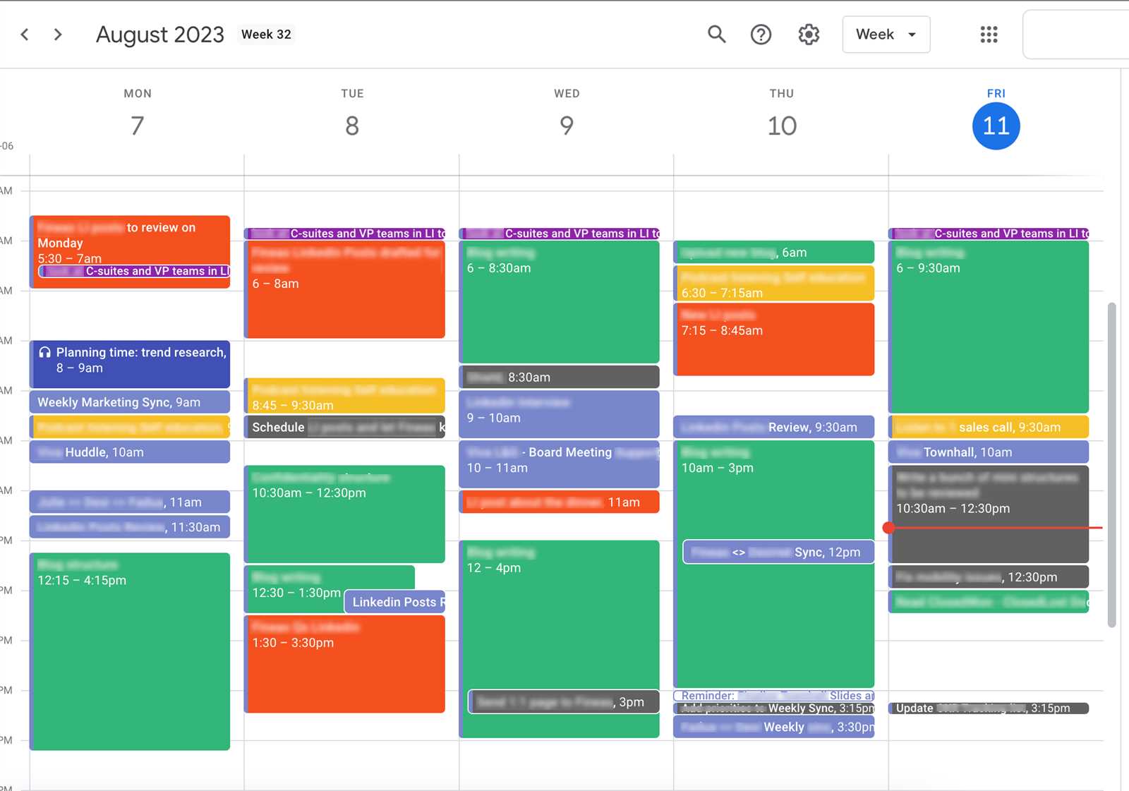 cadence calendar template