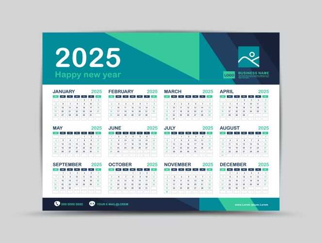 calendar 2025 design template free download