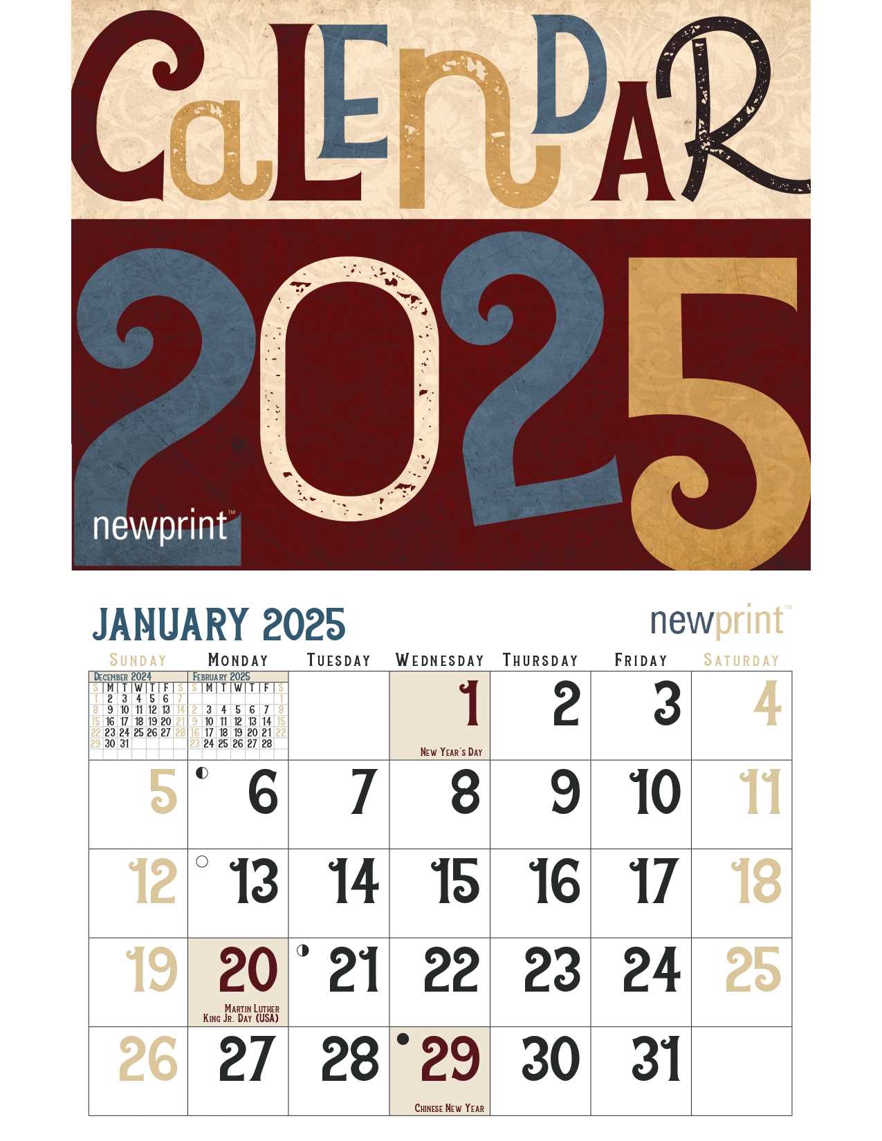 calendar 2025 free template