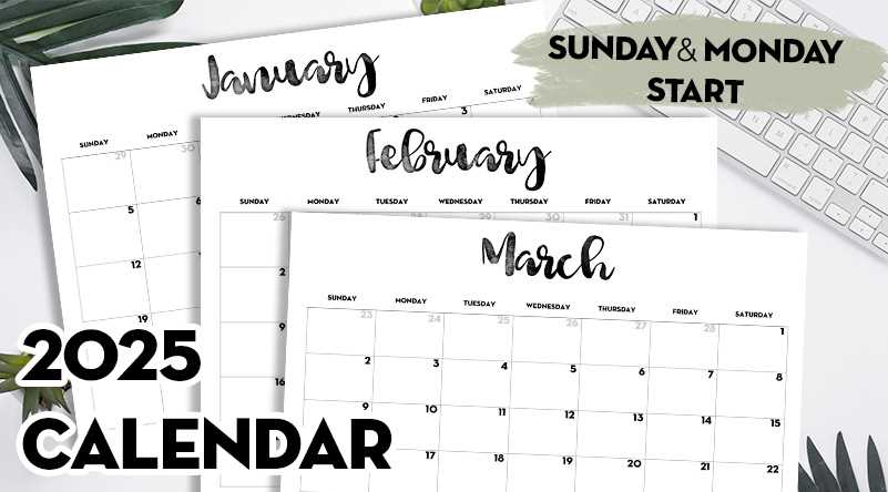 calendar 2025 template download