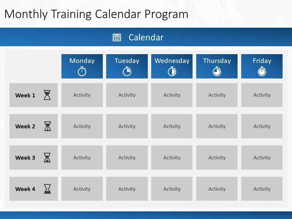 calendar activity template