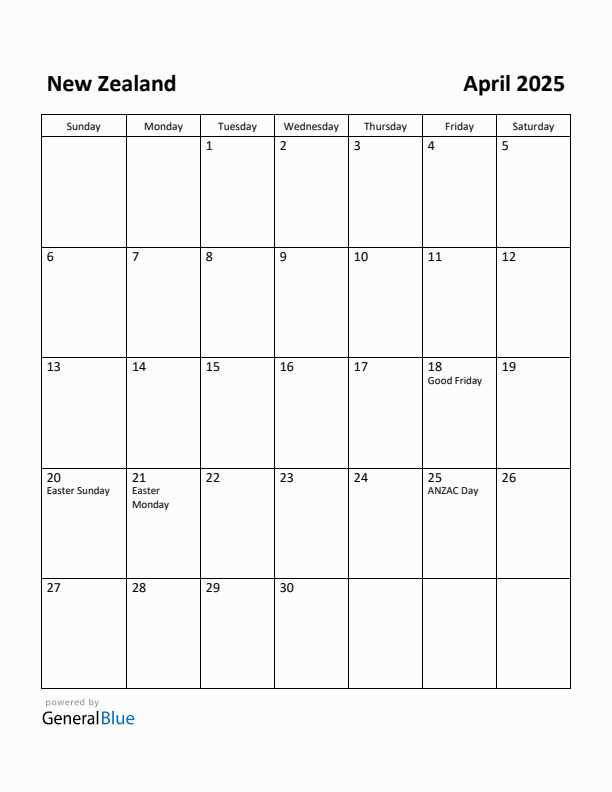 calendar april 2026 template