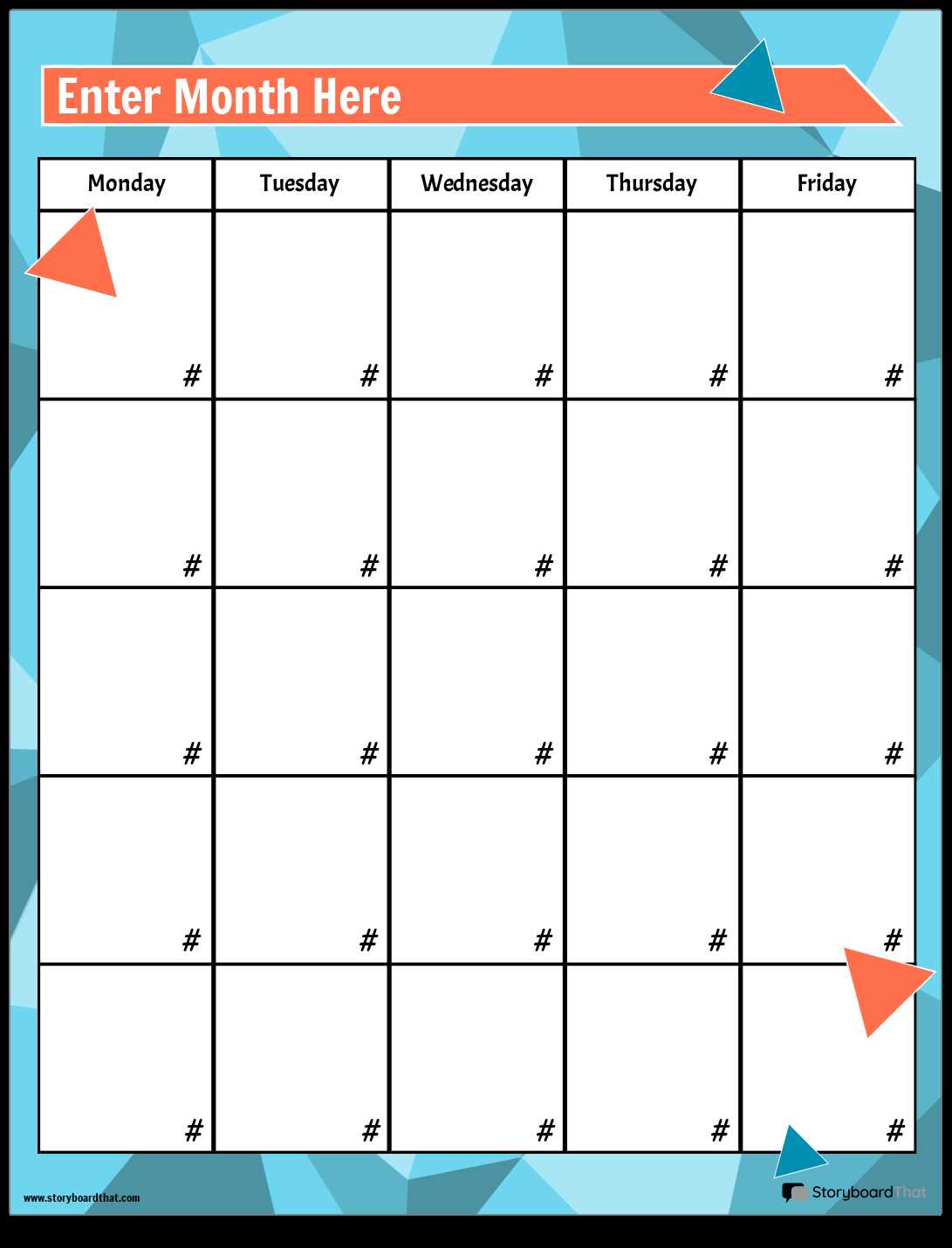 calendar blank templates