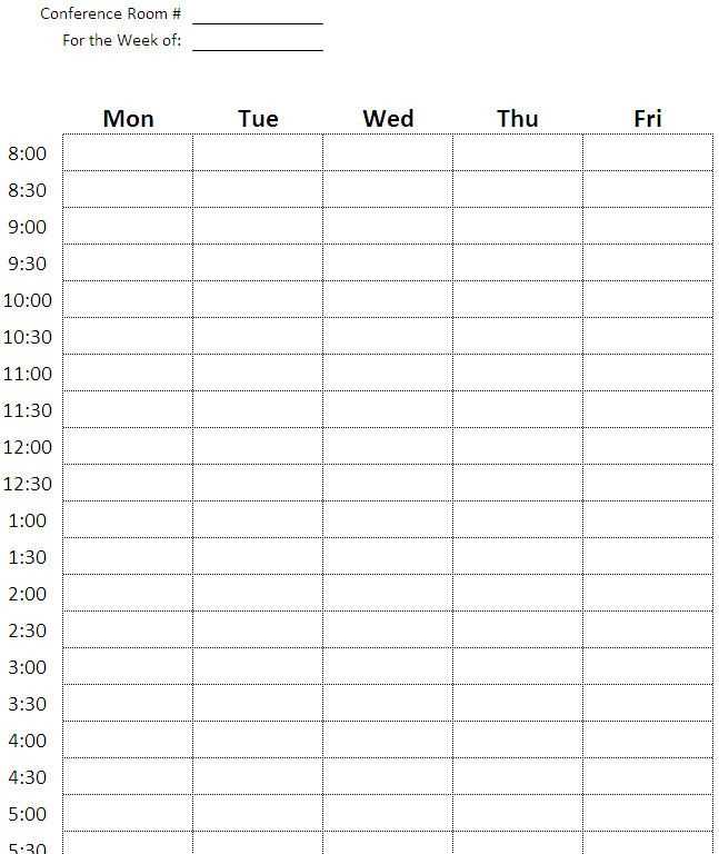 calendar booking template