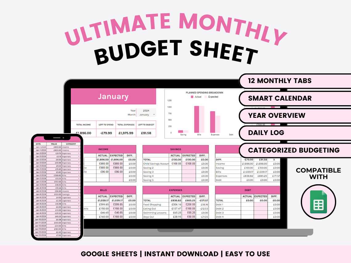 calendar budget template free