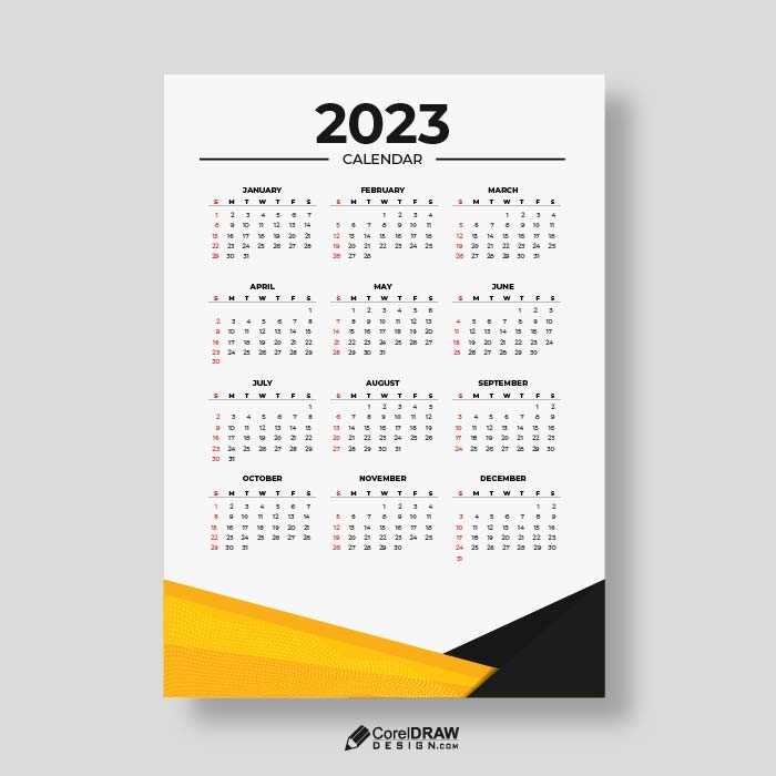 calendar coreldraw template