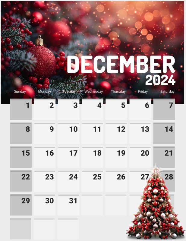 calendar december template