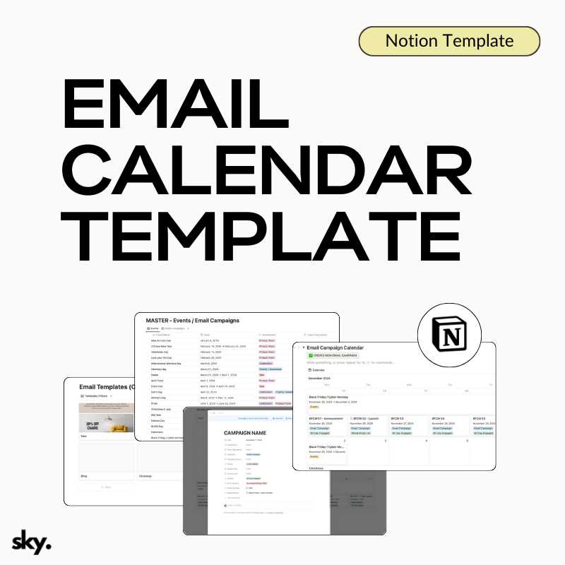 calendar email template