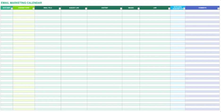 calendar email template
