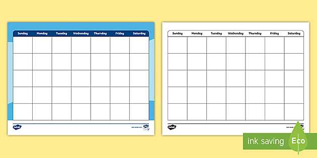 calendar for classroom template