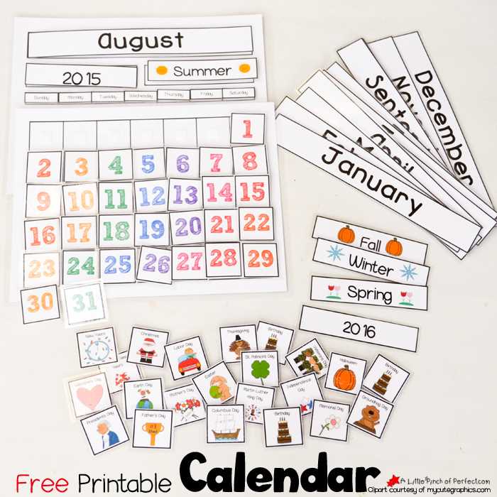 calendar for classroom template