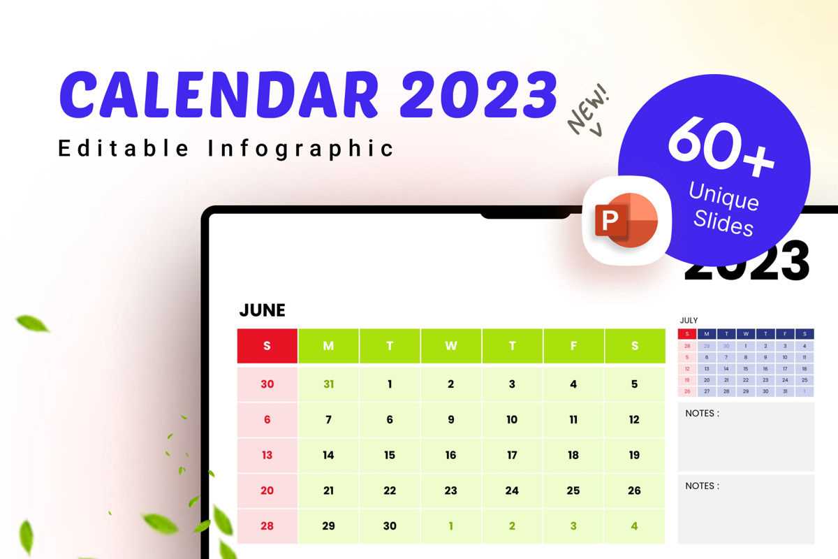 calendar in ppt template