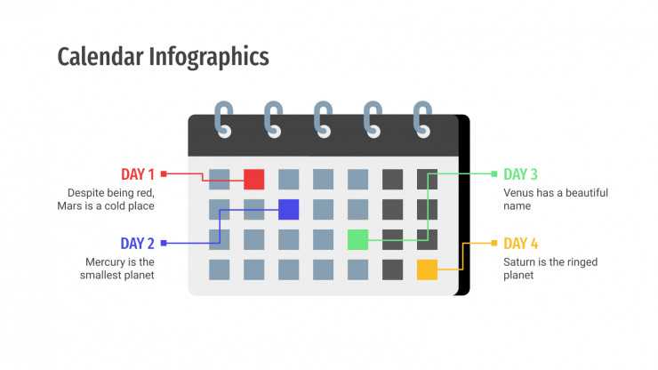 calendar infographic template