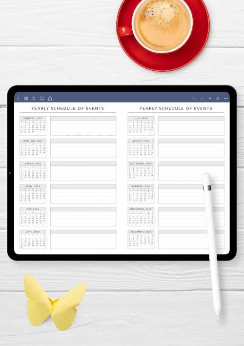 calendar ipad template