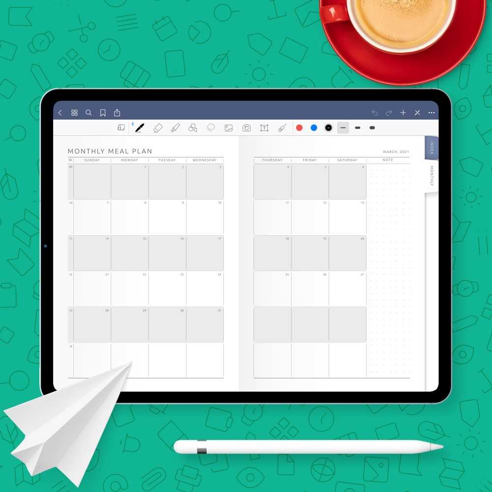 calendar ipad template