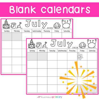 calendar july 2025 template