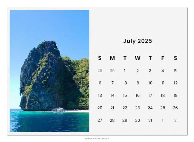 calendar july 2025 template