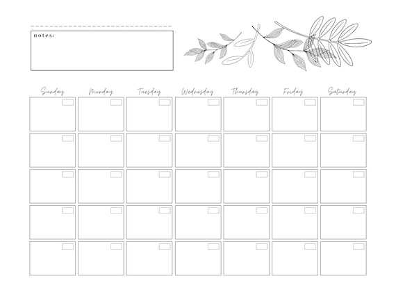 calendar planner template