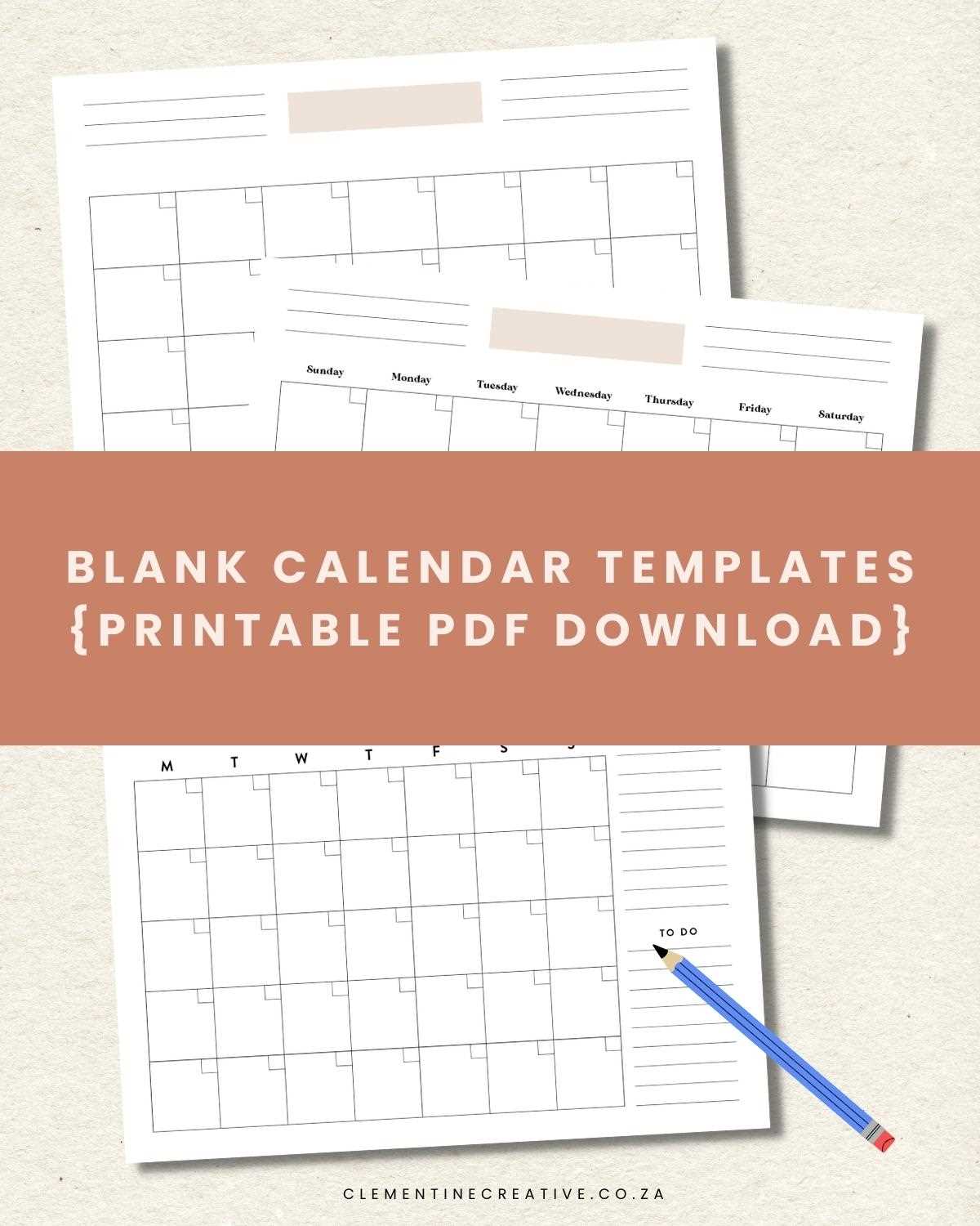 calendar planner template