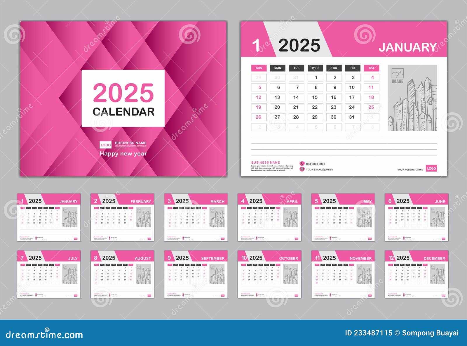 calendar planning template 2025