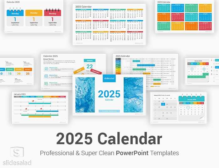 calendar powerpoint template 2025