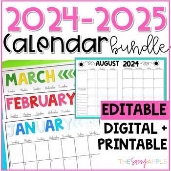 calendar powerpoint template 2025