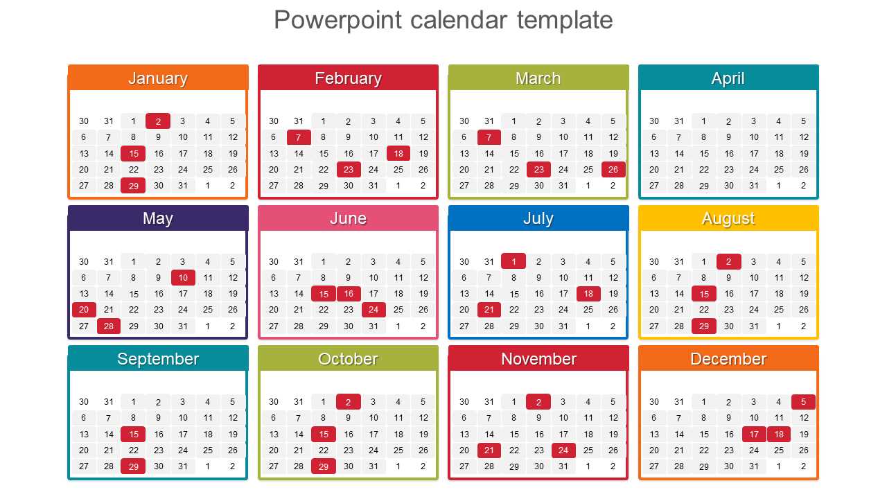 calendar powerpoint template free