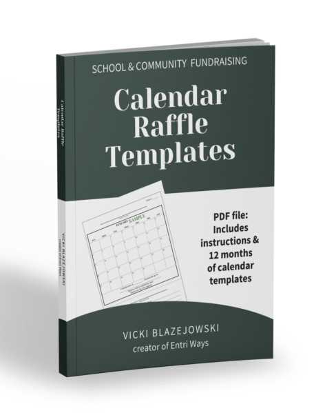 calendar raffle fundraiser template