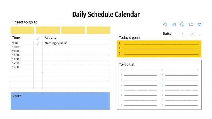 calendar schedule template