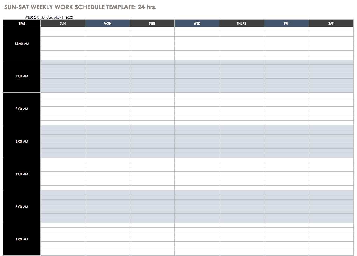 calendar shift work template