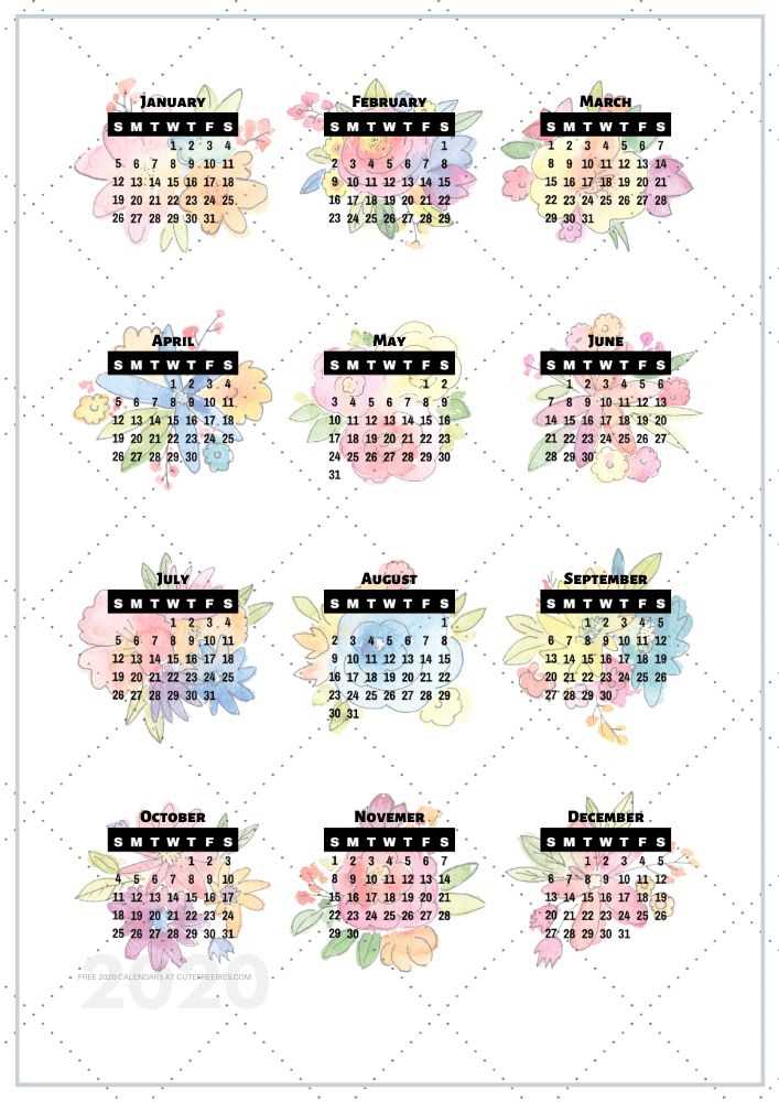 calendar sticker template