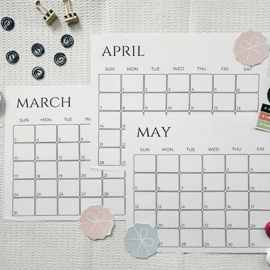 calendar template 2025 aesthetic