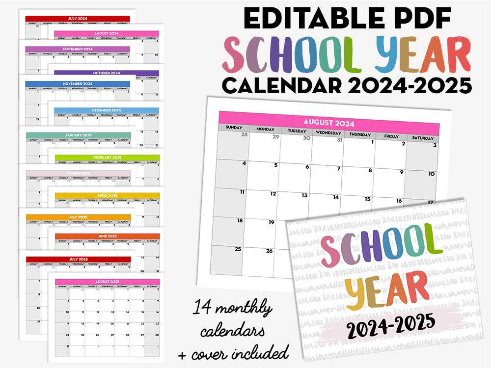 calendar template 2025 editable