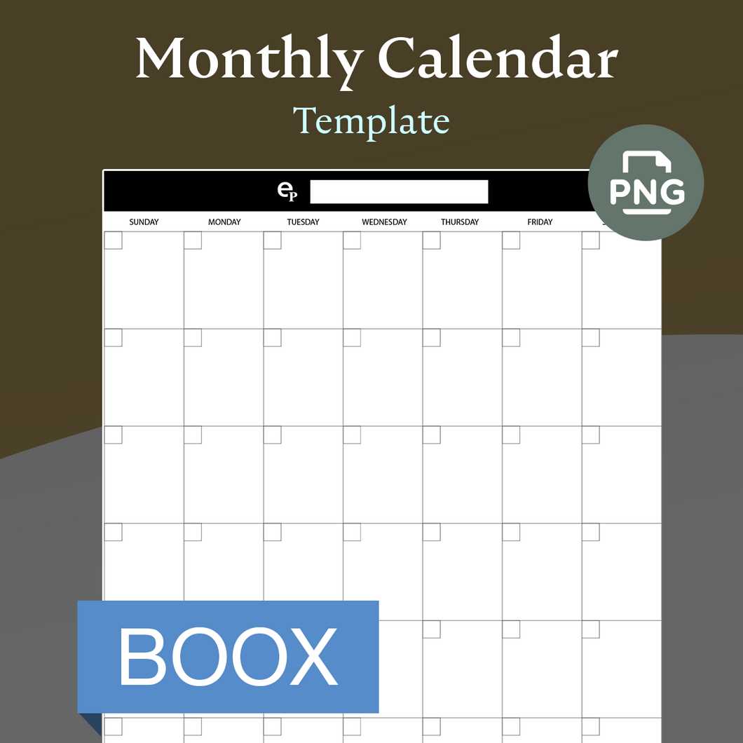 calendar template by month