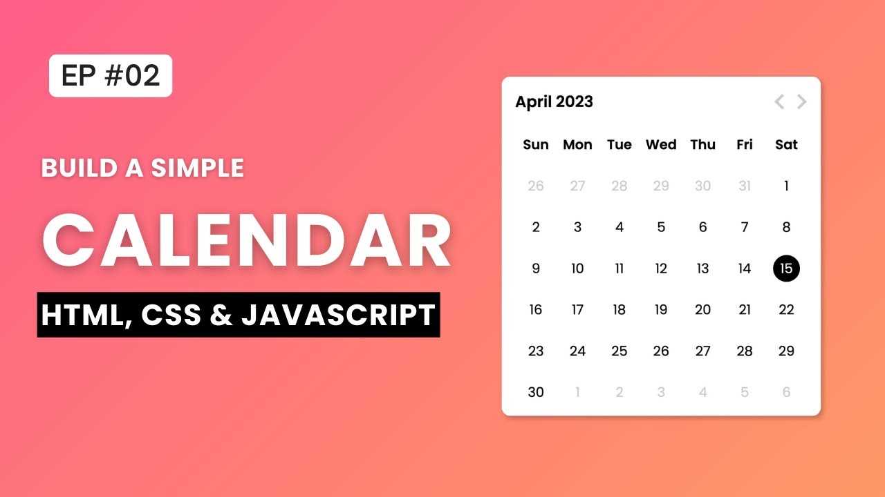 calendar template css