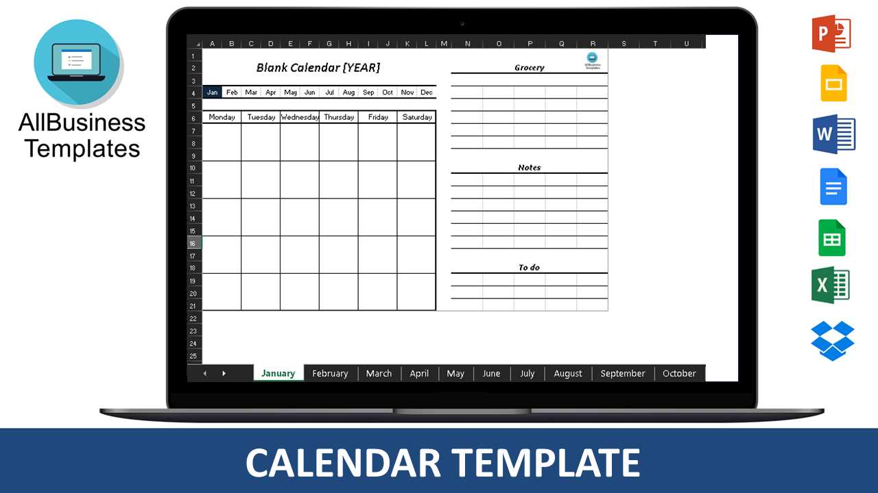 calendar template docs