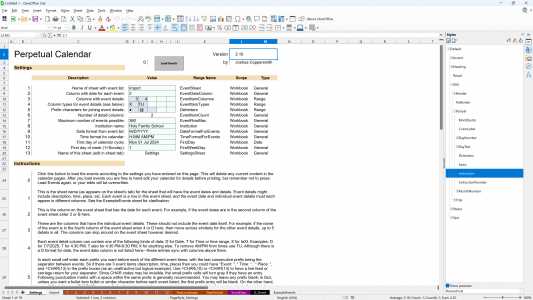 calendar template for libreoffice